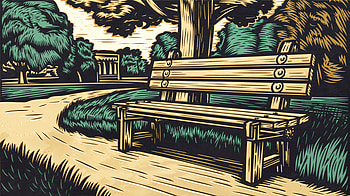 Tranquil Bench in Ultra, bench, park, nature, landscape, wood HD wallpaper