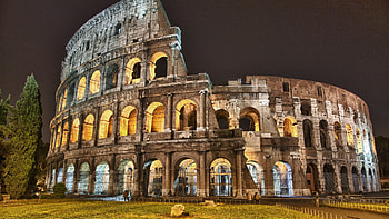 Colosseum grandeur, Rome's famous monument, Architectural marvel, Iconic backdrop HD wallpaper