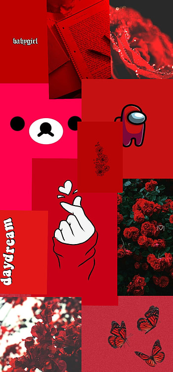 Red, aesthetic HD phone wallpaper