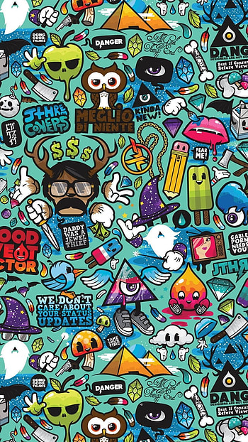 P O P, Sticker Art HD phone wallpaper