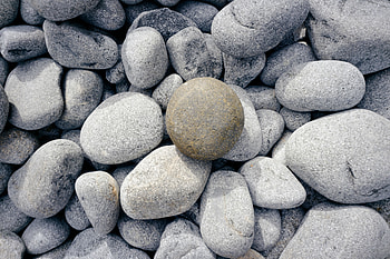 River rocks, round shaped, gray, close up HD wallpaper