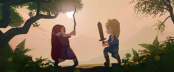 Nimona – Fantasy Duel Scene, movie, Nimona HD wallpaper