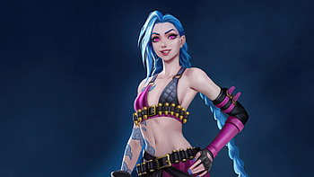 Jinx League Of Legends Art Dive, jinx-league-of-legends, league-of-legends, games, artwork, digital-art, video-games, artstation HD wallpaper