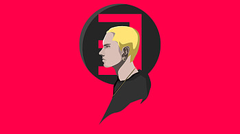 Eminem Red Minimal , eminem, music, minimalism, minimalist, artstation, artist, artwork, digital-art HD wallpaper