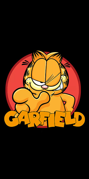 Garfield, orange, art HD phone wallpaper