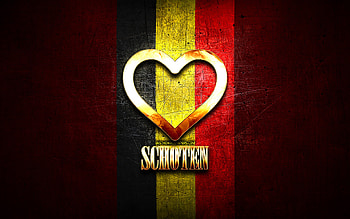 I Love Schoten, belgian cities, golden inscription, Day of Schoten, Belgium, golden heart, Schoten with flag, Schoten, Cities of Belgium, favorite cities, Love Schoten HD wallpaper