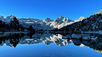 Lake in Washington Mountains, sky, water, usa, reflections HD wallpaper
