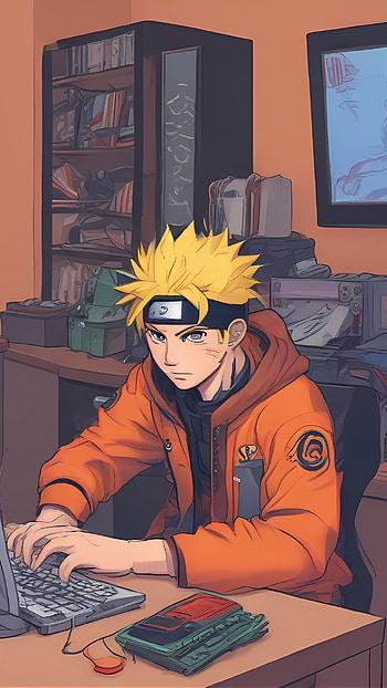 Naruto Anime, Naruto, computer, Anime HD phone wallpaper