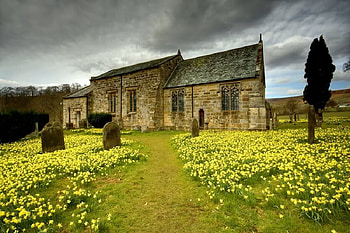 St Mary's Church, building, sky, flowers, church HD wallpaper