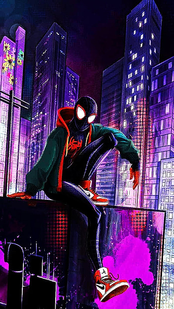 Miles Morales, Spider, Spiderman HD phone wallpaper