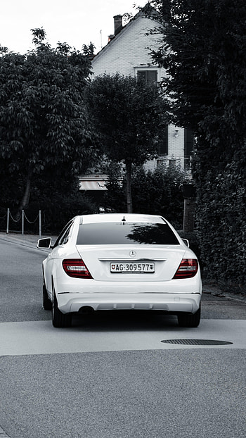 Cars, Road, Car, Back View, Rear View, Mercedes-Benz HD phone wallpaper
