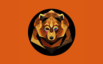 Polygon bear, Vector , Geometric design, Abstract art HD wallpaper