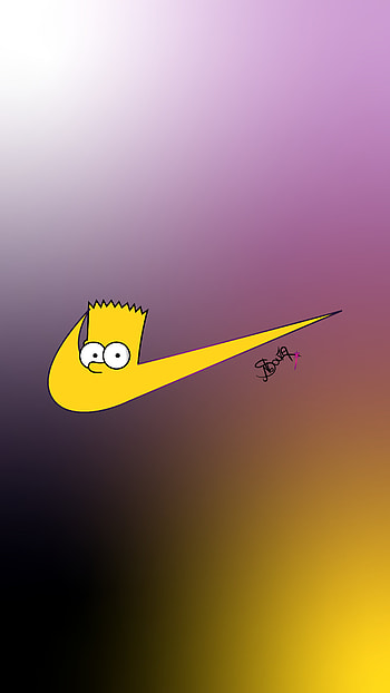 Nike Simpson, art, skateboard, bart, simpsons HD phone wallpaper