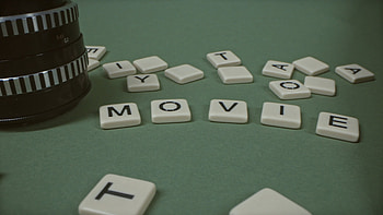 Camera lens, Scrabble HD wallpaper