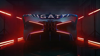 Bugatti Bolide : Iconic Supercar Rear View in Stunning, vehicle, Bugatti Bolide HD wallpaper