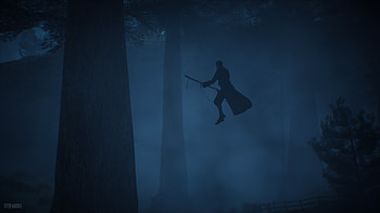 Hogwarts Legacy / Flying in the Forbidden Forest, video game, Hogwarts Legacy HD wallpaper