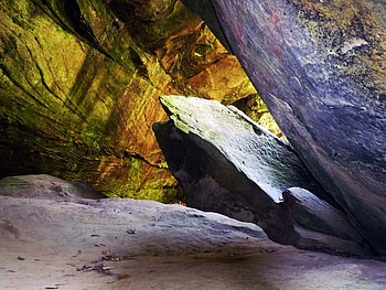 Dismals Canyon, Alabama, alabama, dismals, canyon, boulders, rocks HD wallpaper