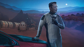Elonmusk Mars Space X, elon-musk, space-x, artist, artwork, digital-art HD wallpaper