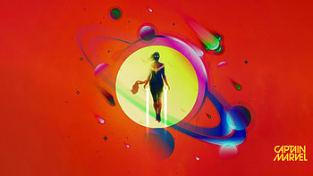 Captain Marvel, marvel comics, flight, artwork HD wallpaper