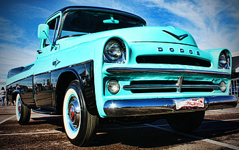 Dodge D100 Sweptline, , retro cars, 1957 cars, blue pickup, R, 1957 Dodge D100 Sweptline, american cars, Dodge HD wallpaper