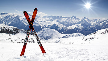 Mountain vistas while skiing, Immersive ski experience, Scenic backgrounds, Winter wonder HD wallpaper