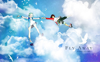Fly Away, drmonkey, girl, seven, away, anime, renton, fly, manga, eureka HD wallpaper