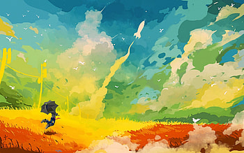 Painting, Artistic, Nature HD wallpaper