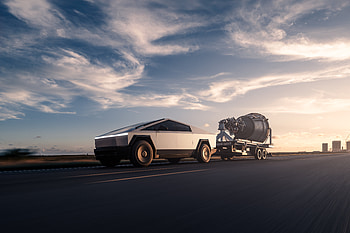 Stunning of the Tesla Cybertruck on the Road, Vehicle HD wallpaper