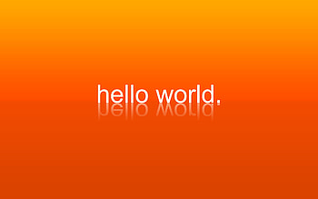 Computers Geek Hello World Orange Programming ... HD wallpaper