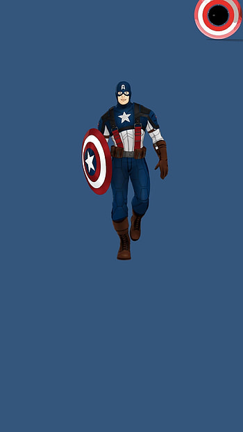 Punch Hole, Captain America HD phone wallpaper