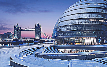 Tower Bridge, , winter, moderm buildings, evening, London, UK, United Kingdom, R, english cities, London cityscape HD wallpaper