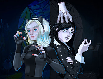 Enid and Wednesday, Enid Sinclair, Wednesday Addams, TV Show, wednesday HD wallpaper