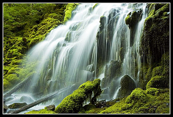 Cascading Waters, green, waterfalls, beautiful, rushing, water HD wallpaper