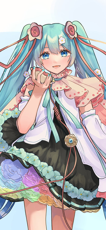 Pastel Floral Hatsune Miku — Vocaloid , Hatsune Miku, Anime, Vocaloid HD phone wallpaper