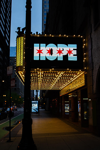 Words, Night City, Inscription, Street, Hope HD phone wallpaper