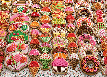 Cookies, dessert, sweet, colorful, cookie, food HD wallpaper