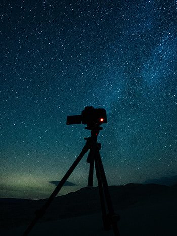Stars, Miscellanea, Miscellaneous, Starry Sky, Camera, Tripod HD phone wallpaper