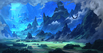 Vibrant Valley , artist, artwork, digital-art, artstation HD wallpaper