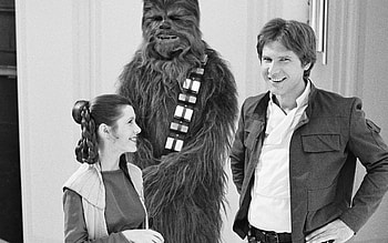 Han Solo, Chewbacca, and Princess Leia, Harrison Ford HD wallpaper
