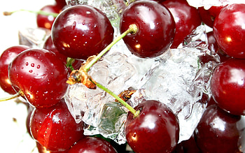 Cherry, Ice, Macro, Berry HD wallpaper