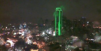 city of dallas texas at night in rain, night, rain, city, dallas texas, usa HD wallpaper