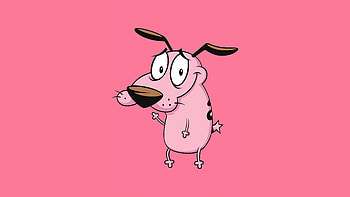 Courage The Cowardly Dog Minimal , courage-the-cowardly-dog, cartoons, dog, minimalism, minimalist, pink HD wallpaper