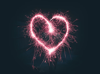 Art, Love, Sparks, Heart HD wallpaper