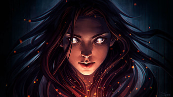 Art, Dark, Sight, Opinion, Girl, Portrait, Face HD wallpaper