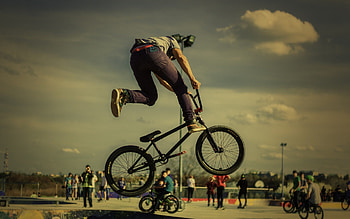 Bicycle, Stunts HD wallpaper