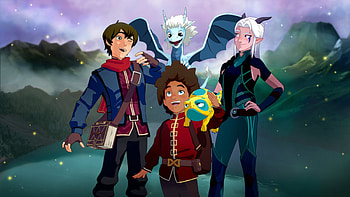 The Dragon Prince, dragon, elfen, mountain, prince HD wallpaper