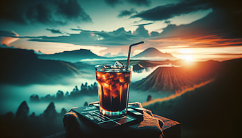 Cold Brew Serenity - Ultra, cold brew, cocktail, mountain, landscape HD wallpaper