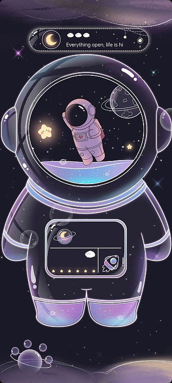 Anime, astronaut, space HD phone wallpaper