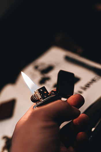 Fire, Dark, Hand, Lighter HD phone wallpaper