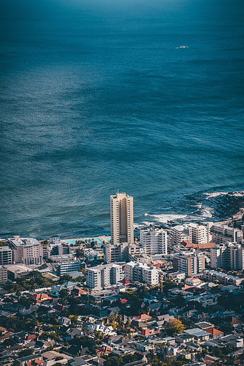 Cities, Houses, City, Coast, Ocean, District HD phone wallpaper